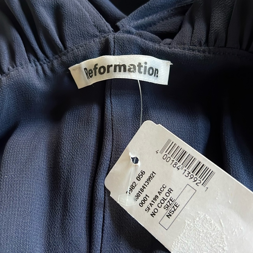 Reformation Peppermint Dress in Navy Blue - Picture 13 of 16